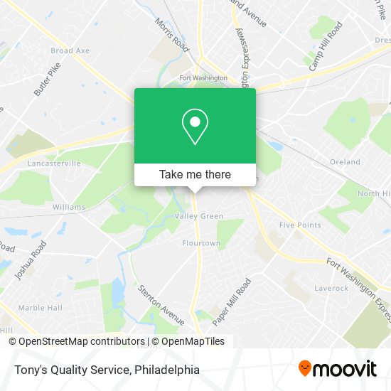 Tony's Quality Service map