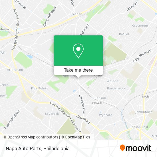 Napa Auto Parts map