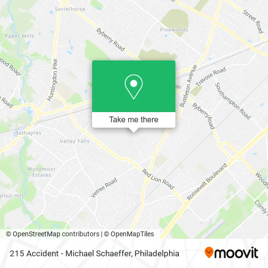 215 Accident - Michael Schaeffer map