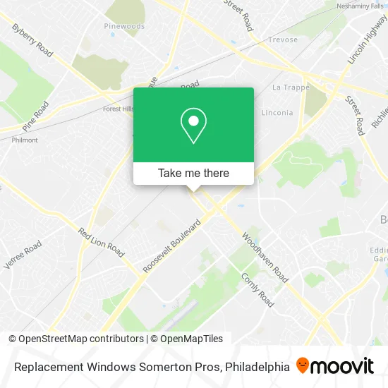 Replacement Windows Somerton Pros map