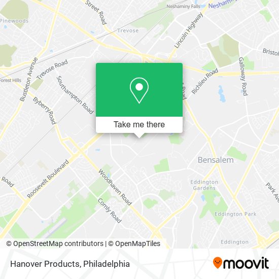 Hanover Products map