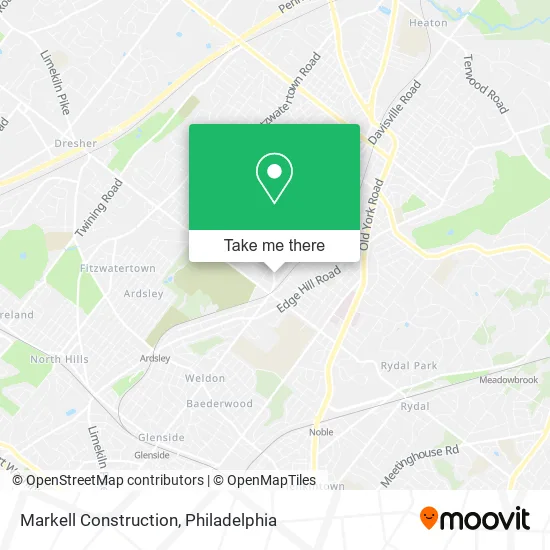 Markell Construction map