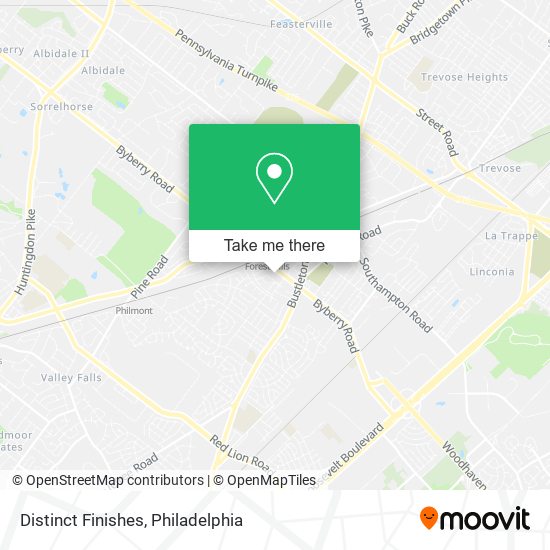 Mapa de Distinct Finishes