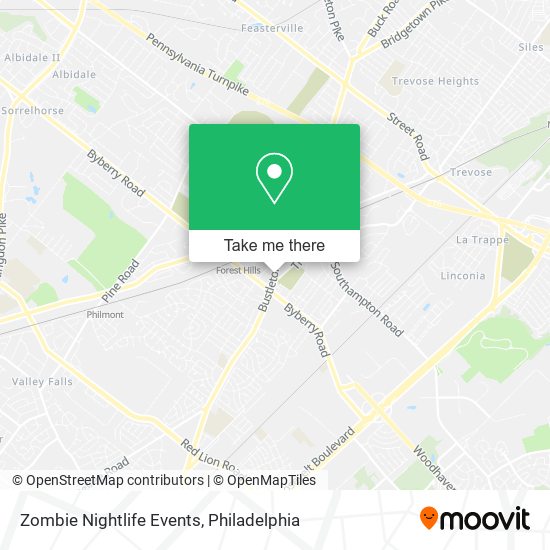 Zombie Nightlife Events map