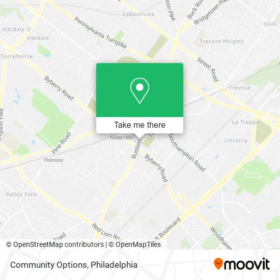 Community Options map