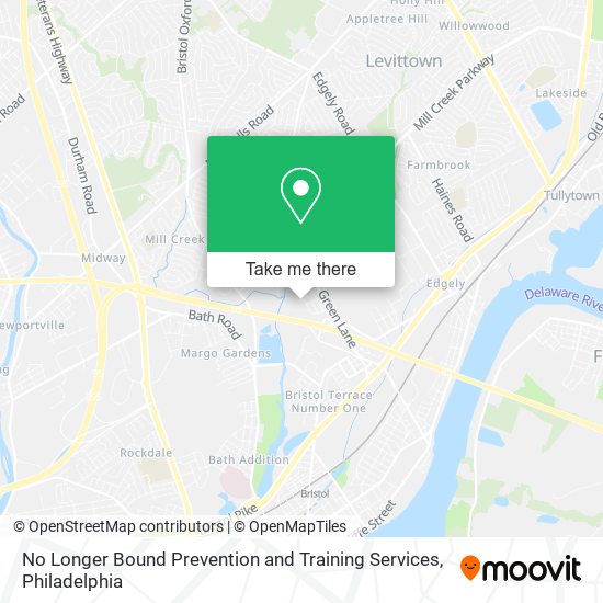 No Longer Bound Prevention and Training Services map