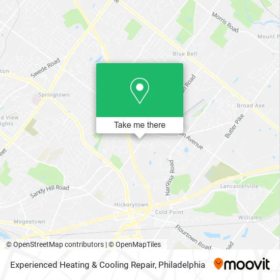 Experienced Heating & Cooling Repair map