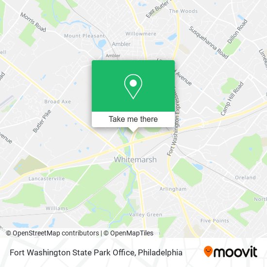 Fort Washington State Park Office map