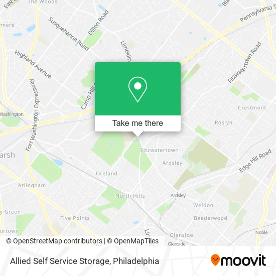 Allied Self Service Storage map