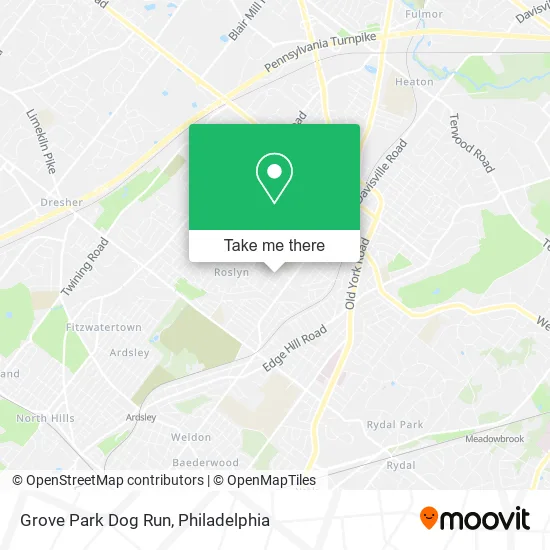 Grove Park Dog Run map