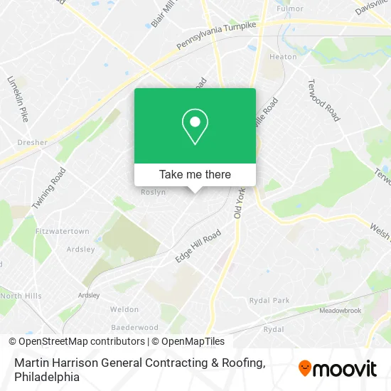 Martin Harrison General Contracting & Roofing map