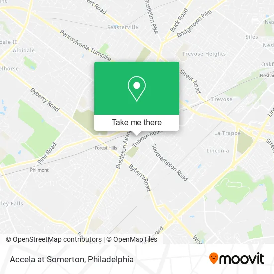 Accela at Somerton map