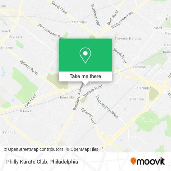 Philly Karate Club map