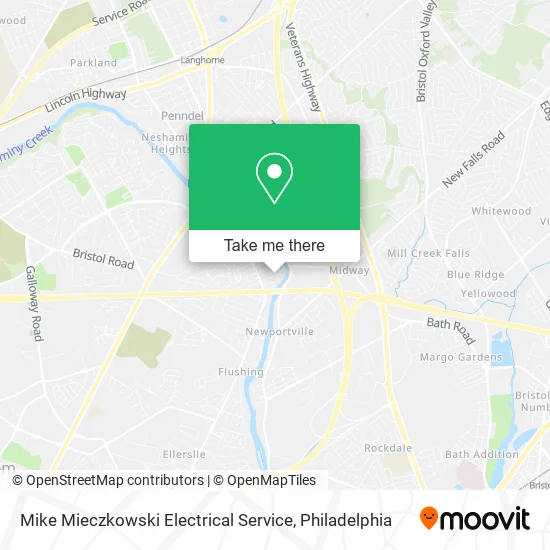 Mike Mieczkowski Electrical Service map