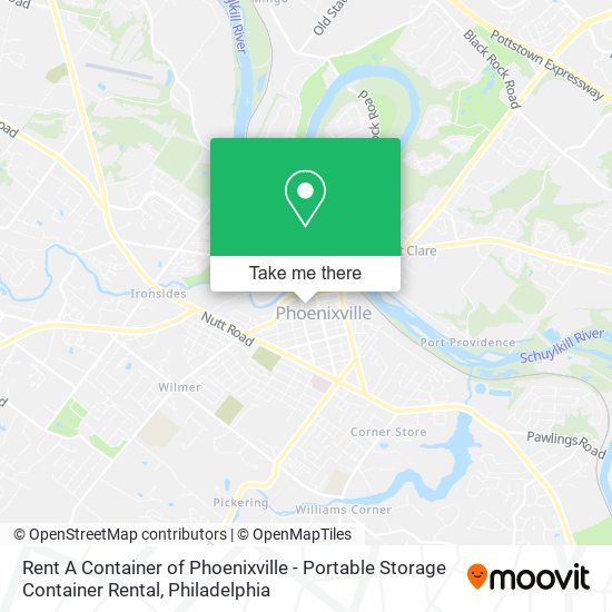 Mapa de Rent A Container of Phoenixville - Portable Storage Container Rental