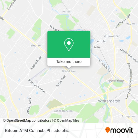 Bitcoin ATM Coinhub map