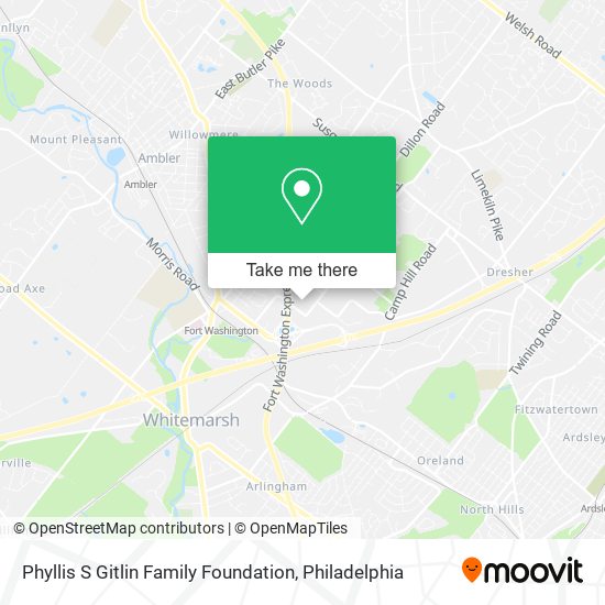 Mapa de Phyllis S Gitlin Family Foundation