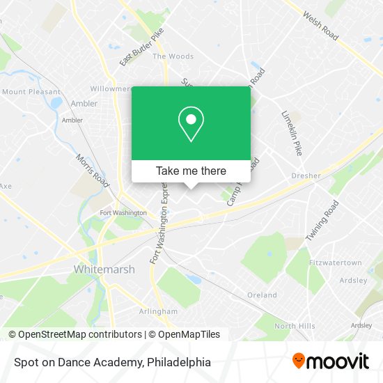 Mapa de Spot on Dance Academy
