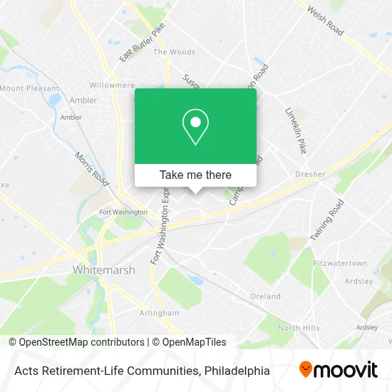 Acts Retirement-Life Communities map