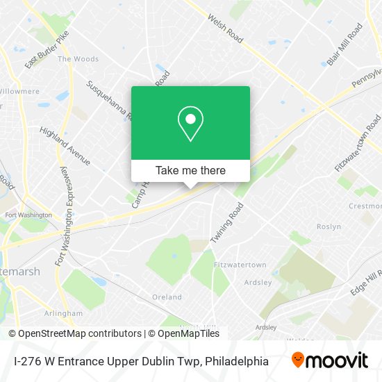 Mapa de I-276 W Entrance Upper Dublin Twp