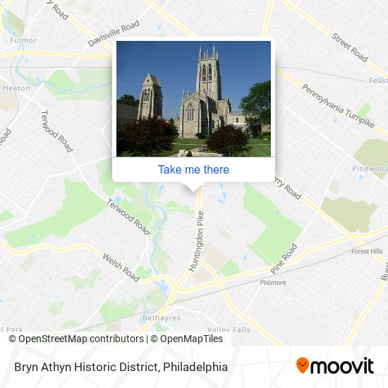 Mapa de Bryn Athyn Historic District