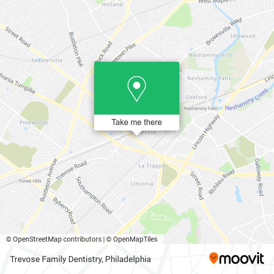 Trevose Family Dentistry map