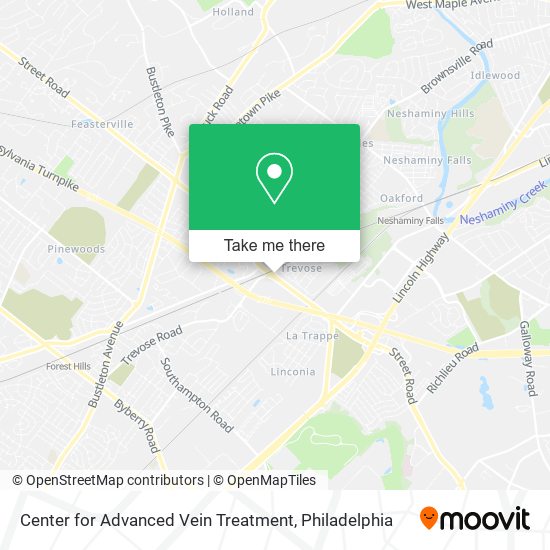 Center for Advanced Vein Treatment map