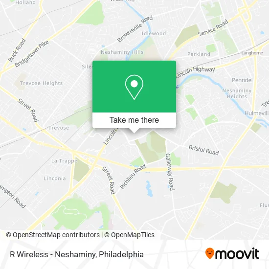 R Wireless - Neshaminy map