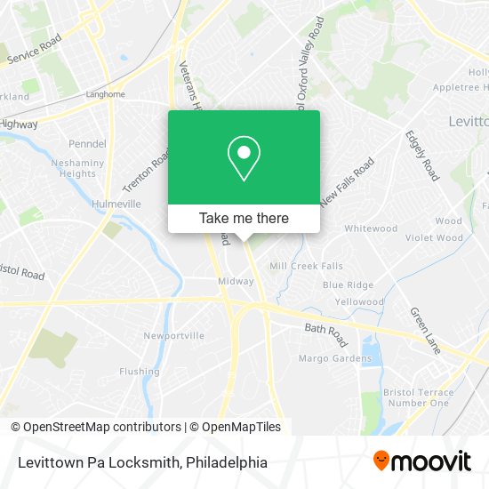 Levittown Pa Locksmith map