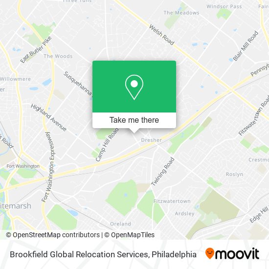 Mapa de Brookfield Global Relocation Services