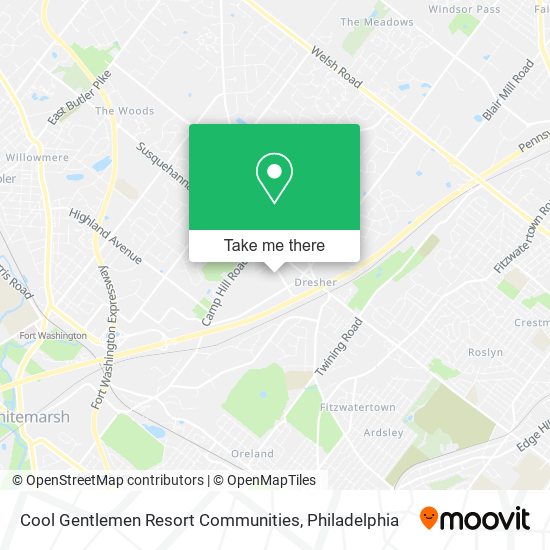 Cool Gentlemen Resort Communities map
