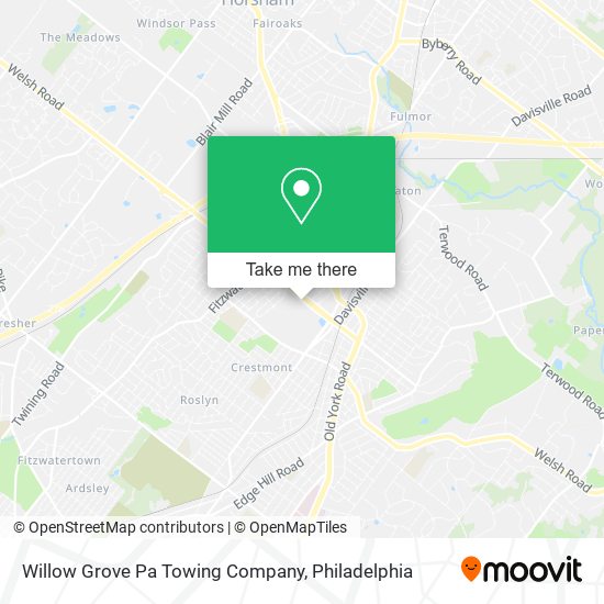 Mapa de Willow Grove Pa Towing Company