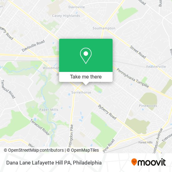 Dana Lane Lafayette Hill PA map