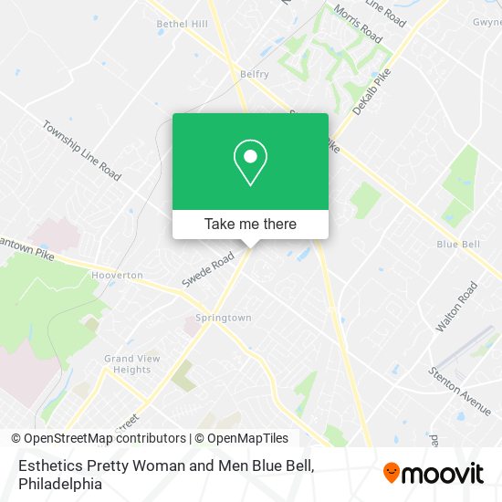 Esthetics Pretty Woman and Men Blue Bell map