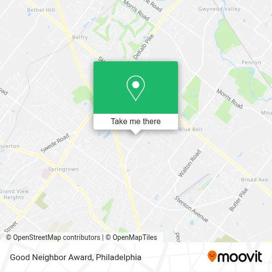 Good Neighbor Award map