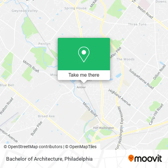 Mapa de Bachelor of Architecture