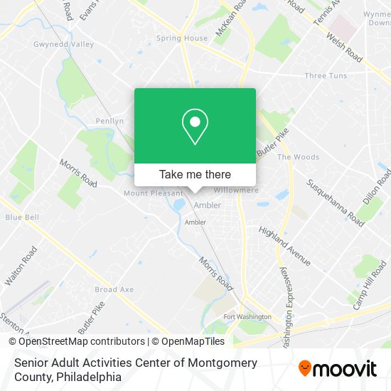 Senior Adult Activities Center of Montgomery County map