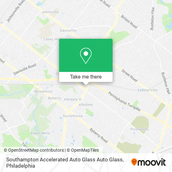 Southampton Accelerated Auto Glass Auto Glass map
