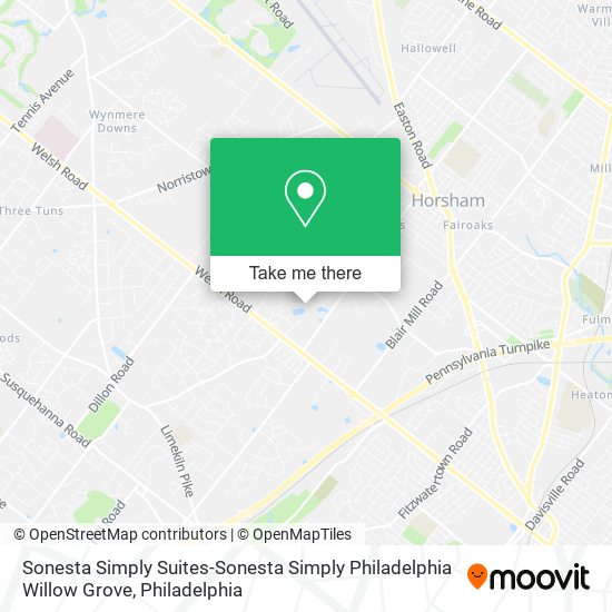 Mapa de Sonesta Simply Suites-Sonesta Simply Philadelphia Willow Grove