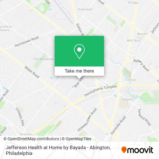 Jefferson Health at Home by Bayada - Abington map