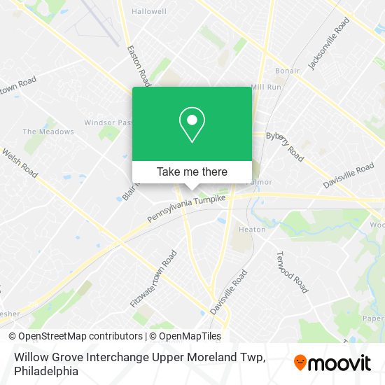 Mapa de Willow Grove Interchange Upper Moreland Twp