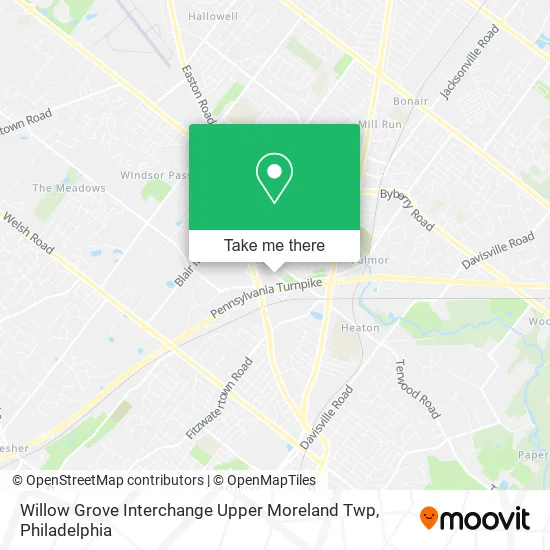 Willow Grove Interchange Upper Moreland Twp map