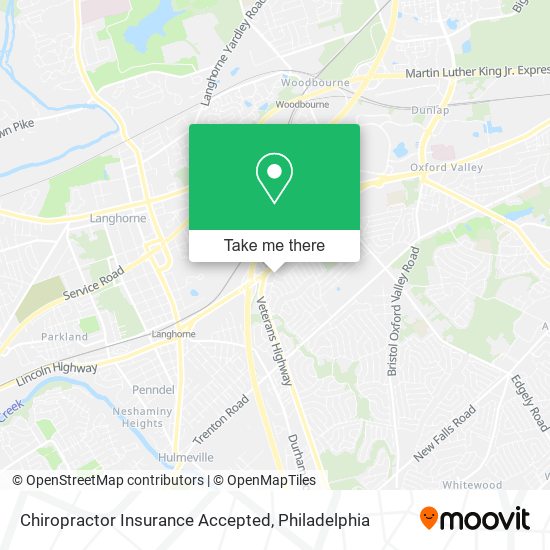 Mapa de Chiropractor Insurance Accepted