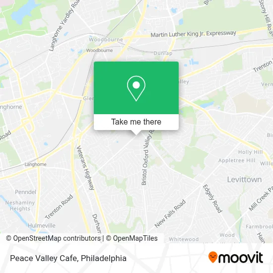 Peace Valley Cafe map