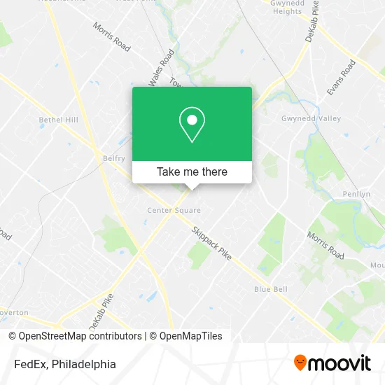 FedEx map