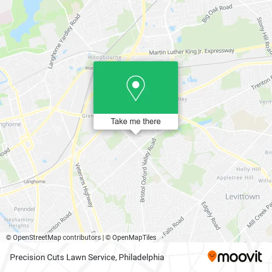 Precision Cuts Lawn Service map