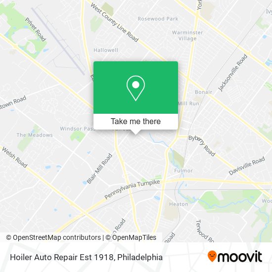 Hoiler Auto Repair Est 1918 map