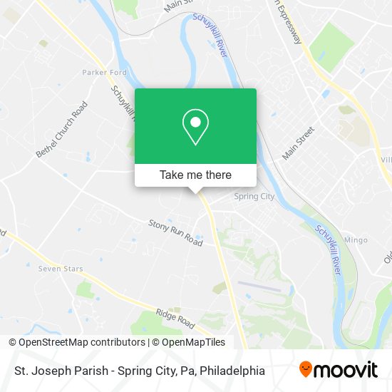 St. Joseph Parish - Spring City, Pa map