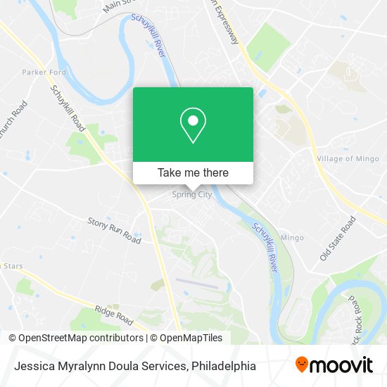 Jessica Myralynn Doula Services map