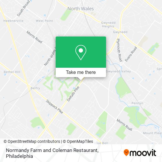 Normandy Farm and Coleman Restaurant map